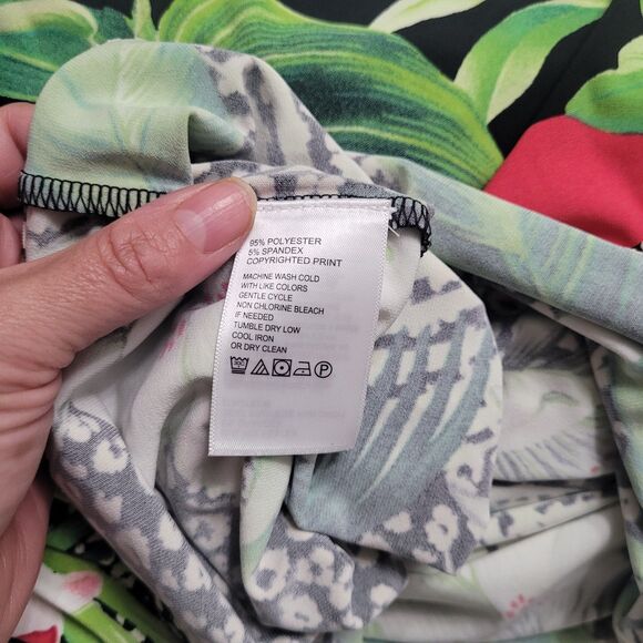 Tommy Bahama Maxi Dress Womens Small Black Tropical Sleeveless Grande Grove - Picture 6 of 7